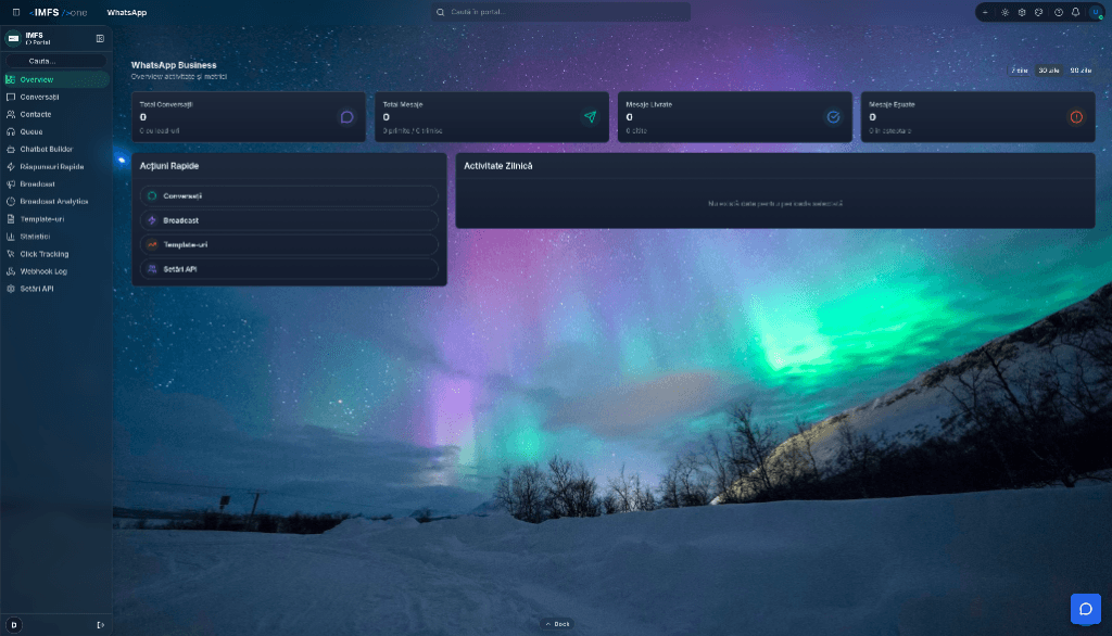 WhatsApp Inbox & Overview Dark